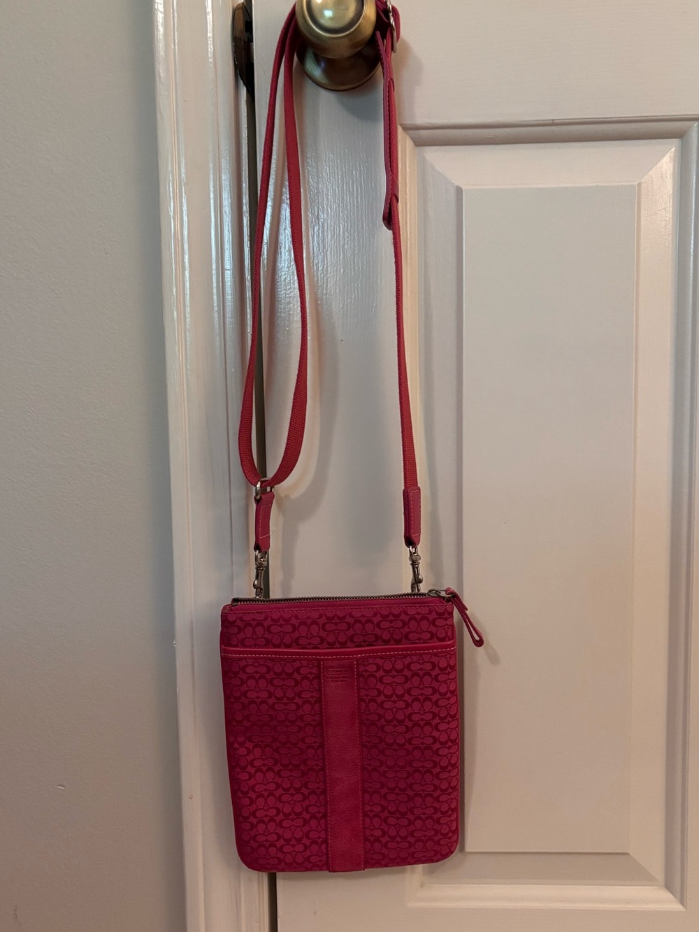 Coach Pink Signature Crossbody Bag